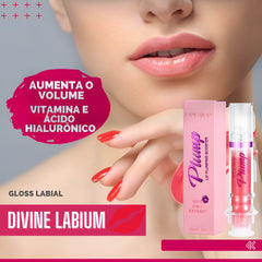 Divine Labium - Gloss com Ácido Hialurônico - Lábios Volumosos em segundos!